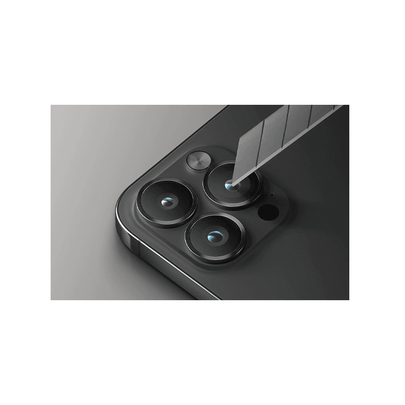 Uniq Optix Stainless Steel Frame Sapphire Camera Lens Protector for iPhone 15 Pro - Tetra Blue