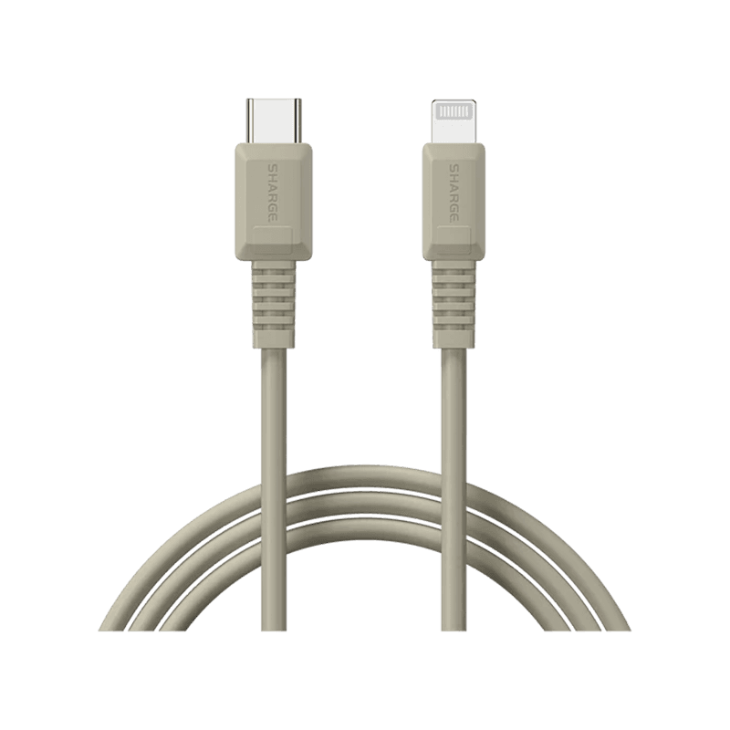 Sharge Retro USB-C to Lightning 480Mbps 20W Cable 1.2M - White