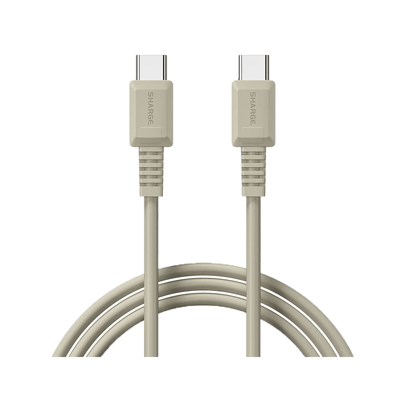 Sharge Retro USB-C to USB-C 480Mbps 100W Cable 1.2M - White