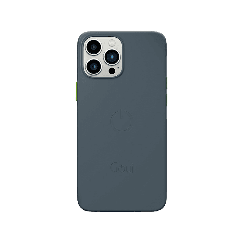 Goui Magnetic Case With Magnetic Bars for iPhone 13 Pro Max + Magnetic Strap - Steel Grey