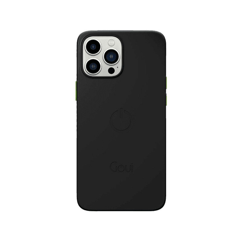Goui Magnetic Case With Magnetic Bars for iPhone 13 Pro + Magnetic Strap - Stone Black