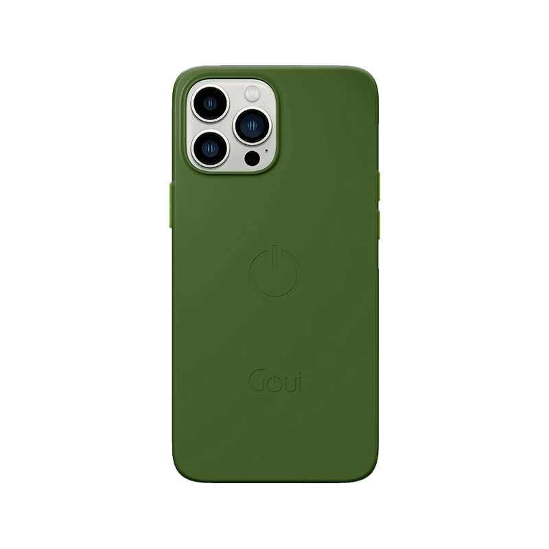 Goui Magnetic Case With Magnetic Bars for iPhone 13 Pro + Magnetic Strap - Olive Green
