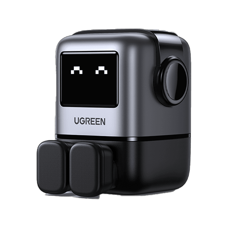 Ugreen Nexode 2-Port USB-C and 1-Port USB-A 65W GaN Wall Charger With LED Display - Grey