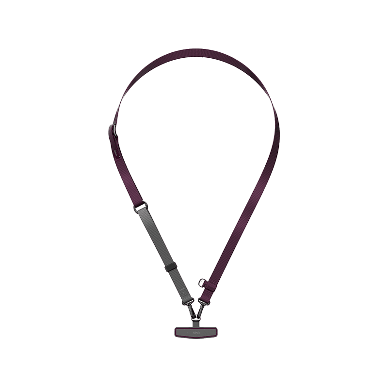 Uniq Vista Flex 2 in 1 Lanyard and Hand Strap - Burgundy / Slate Grey