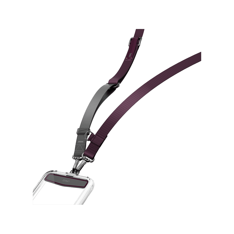 Uniq Vista Flex 2 in 1 Lanyard and Hand Strap - Burgundy / Slate Grey