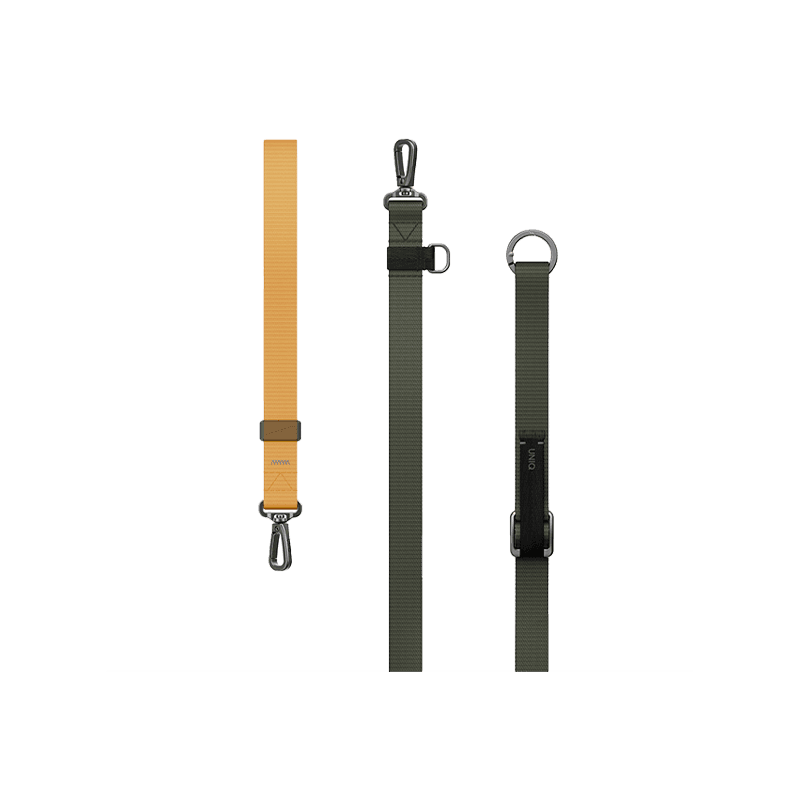 Uniq Vista Flex 2 in 1 Lanyard and Hand Strap - Deep Forest / Canary Yellow