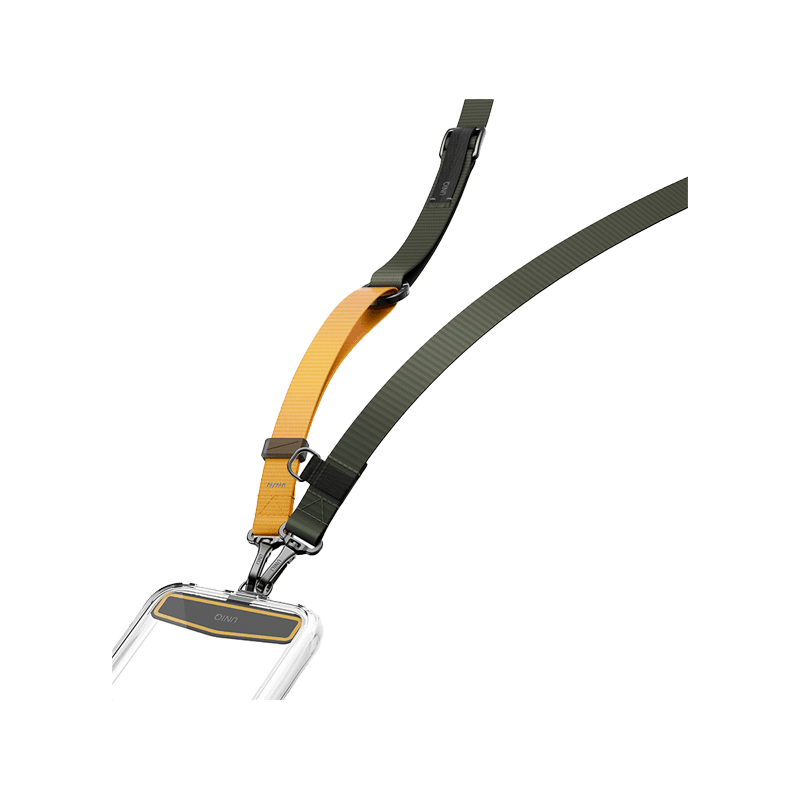 Uniq Vista Flex 2 in 1 Lanyard and Hand Strap - Deep Forest / Canary Yellow