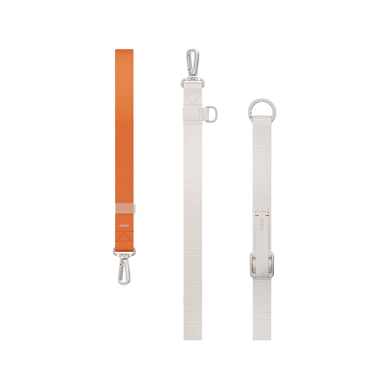 Uniq Vista Flex 2 in 1 Lanyard and Hand Strap - Mist Grey / Volt Orange