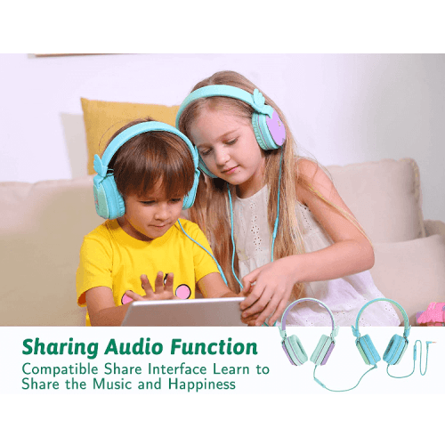 Riwbox Kids  Wired Headphones - Blue / Green