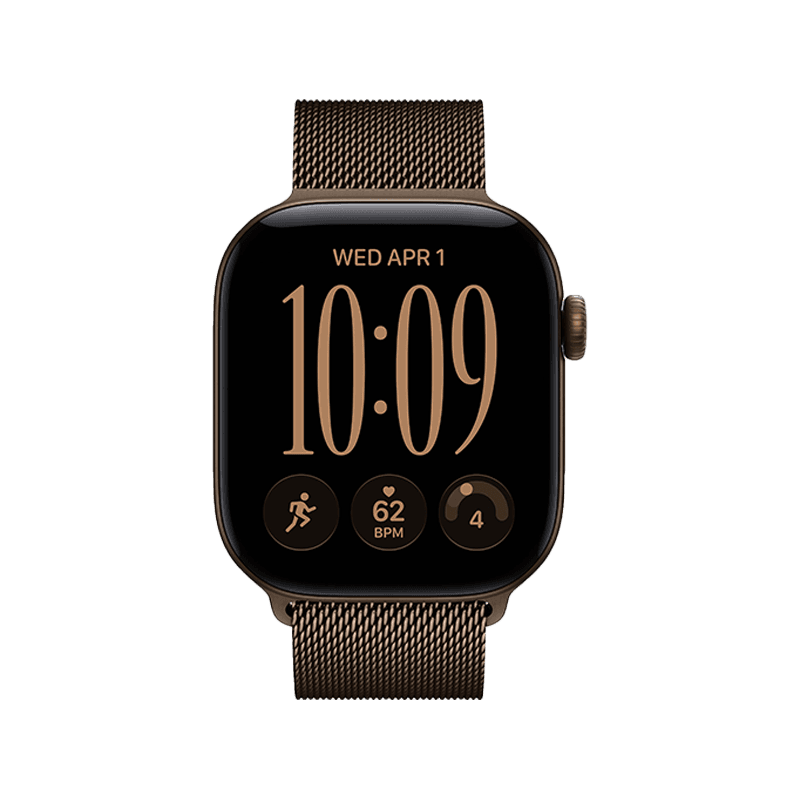 Apple Watch Series 12 GPS 46mm Dark Bronze Aluminium Case with Dark Bronze Milanese Loop - M/L