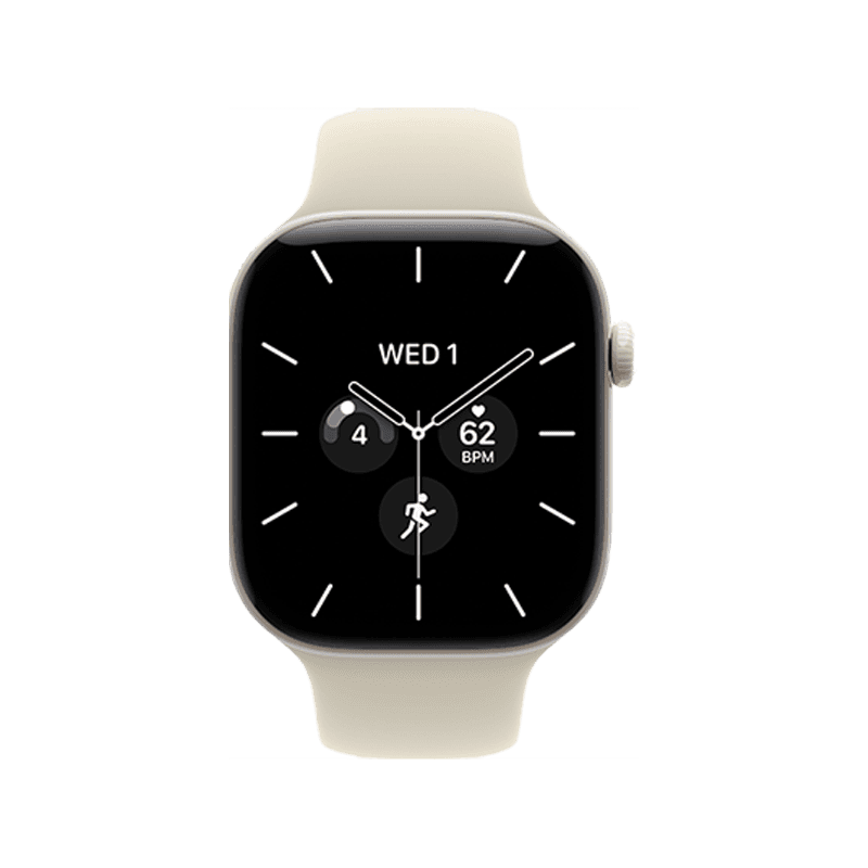 Apple Watch Series 12 GPS + Cellular 42mm Pearl White Ceramic Case with Sand Sport Band - M/L