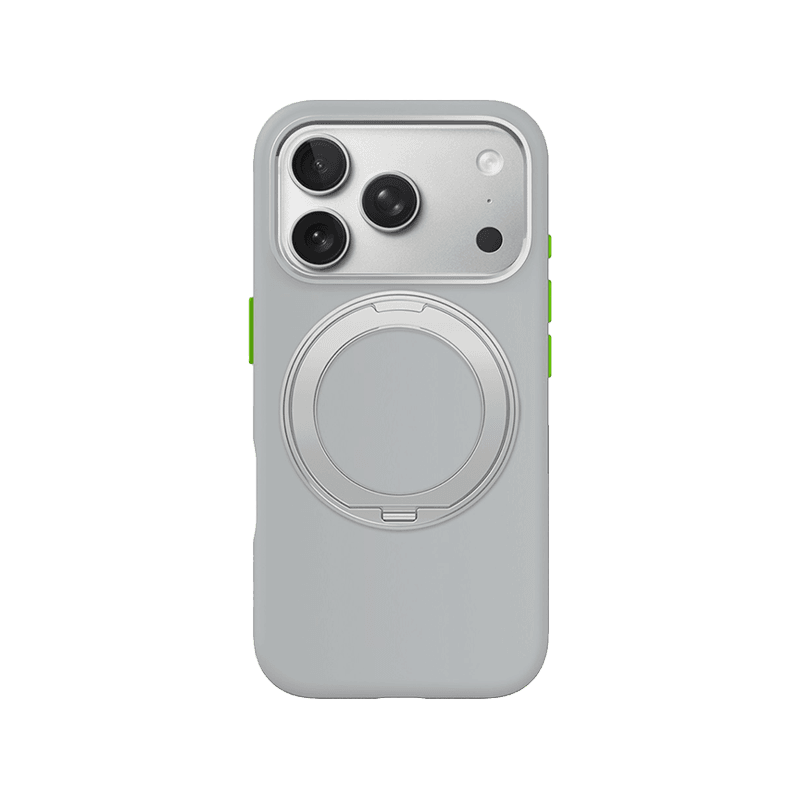 Goui Silicon Case With Ring for iPhone 18 Pro Max - Silver