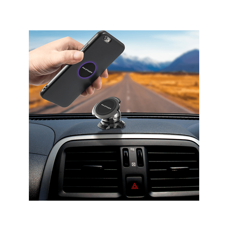RavPower Ultra Compact Magnetic Car Mount Aluminum Black