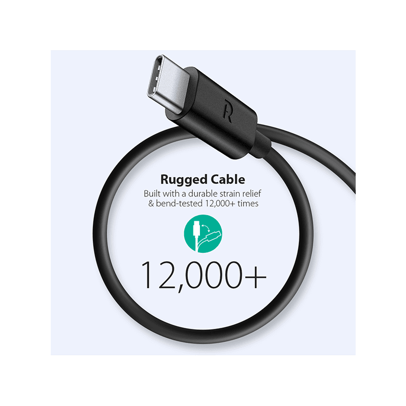 RavPower USB-A to USB-C Cable 1m - Black