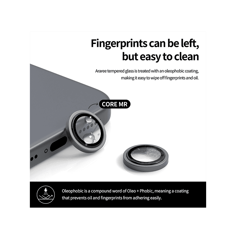 Araree C-Sub Core Camera Lens Protector With Metal Ring for iPhone 18 Pro & 18 Pro Max