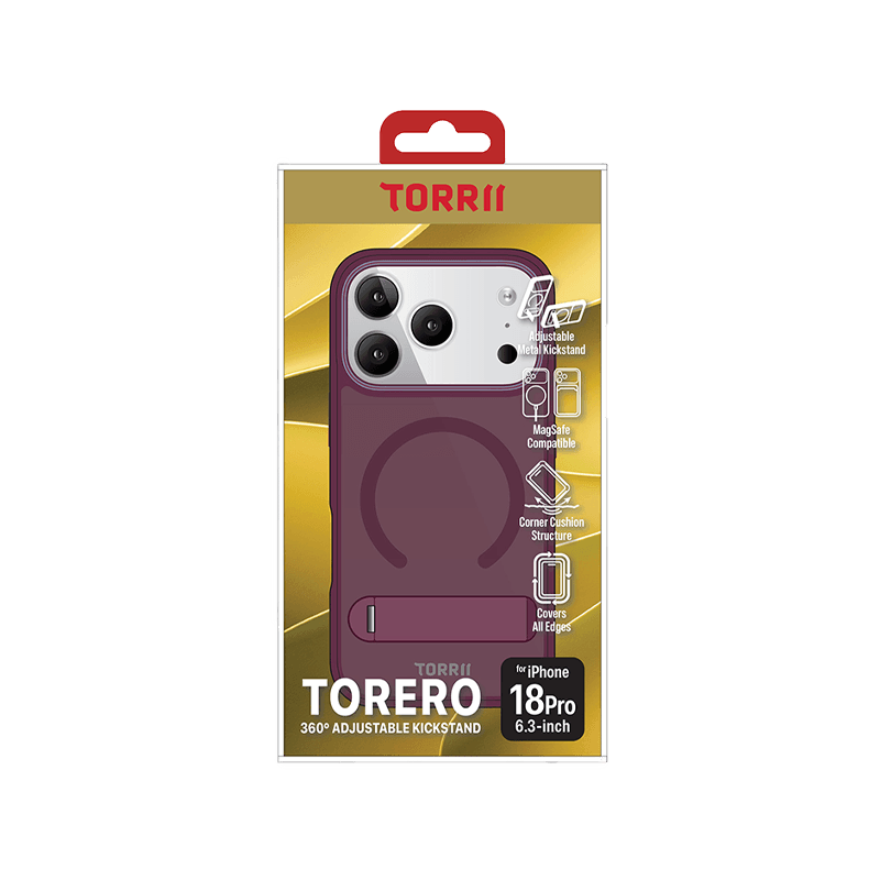Torrii Torero Magsafe Stand Case for iPhone 18 Pro -  Cherry