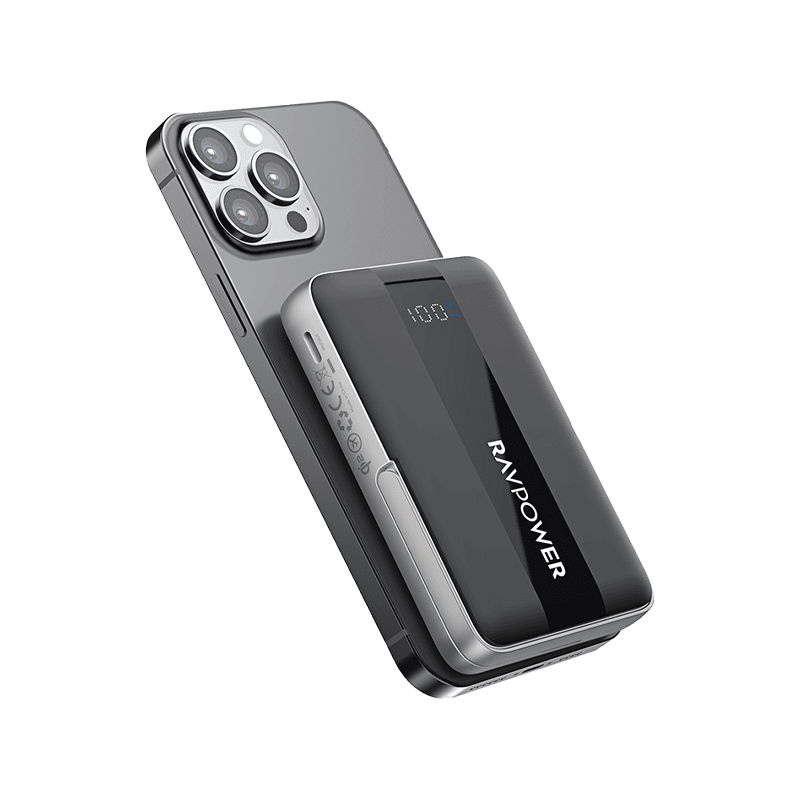 RavPower 10000mAh PD 15W Wireless Power Bank - Black