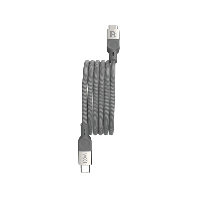 RavPower 100W USB-C to USB-C Mag Wire & Nylon Cable 1.2m - Grey