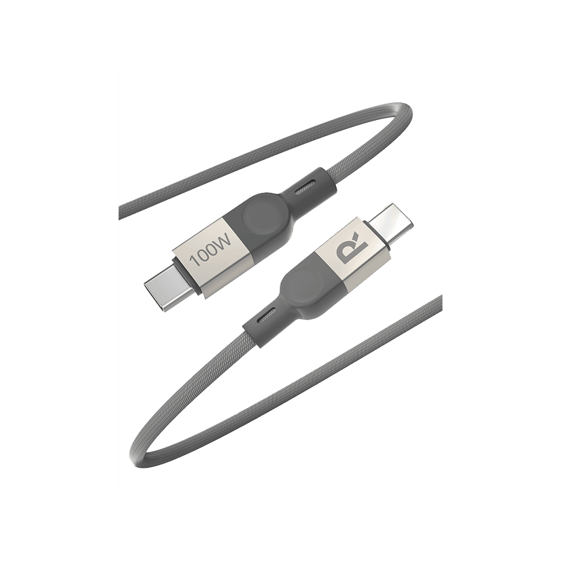 RavPower 100W USB-C to USB-C Mag Wire & Nylon Cable 1.2m - Grey