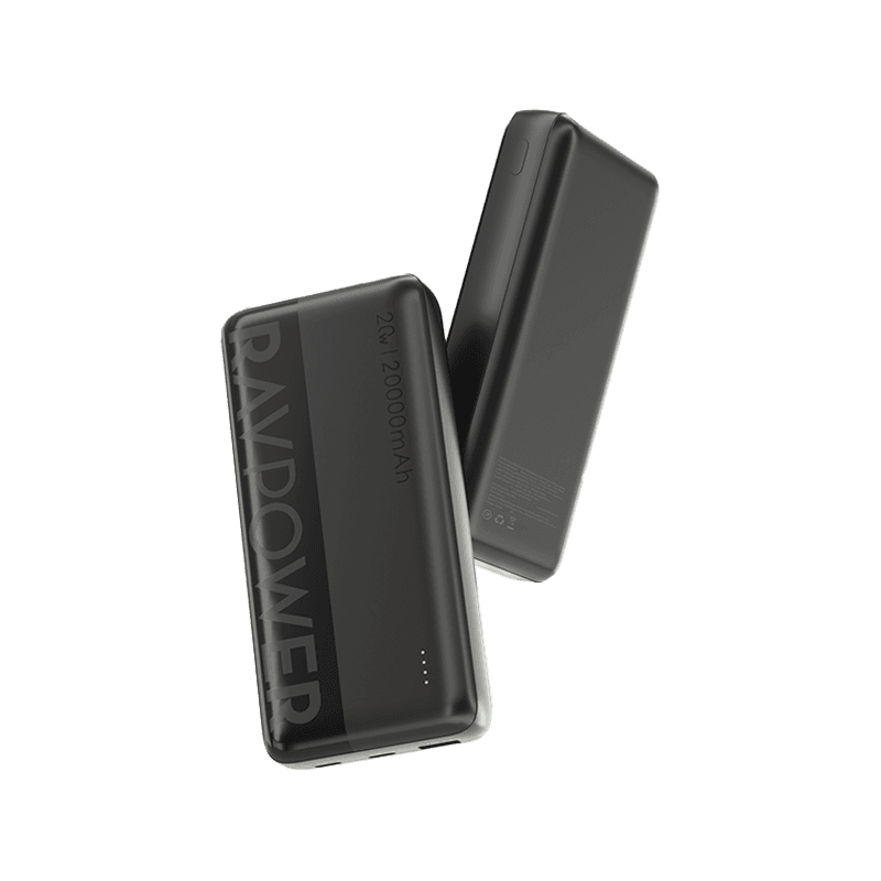 RavPower 3-Port PD 20W 20000 mAh Power Bank - Black