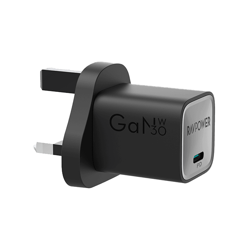 RavPower USB-C PD 30W GaN Wall Charger - Black