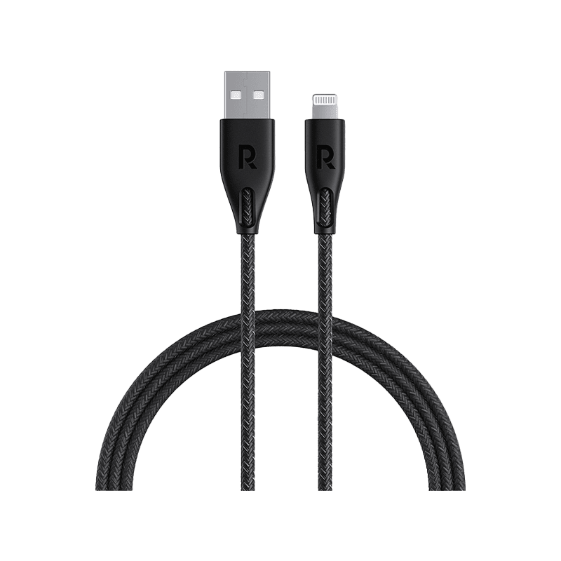 RavPower USB-A to Lightning Cable 1.2M - Black