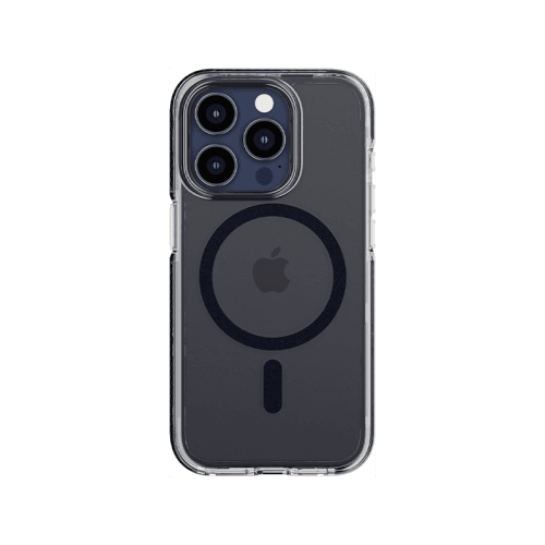 Tech21 Evo Crystal With MagSafe Case for iPhone 15 Pro - Blue Titanium
