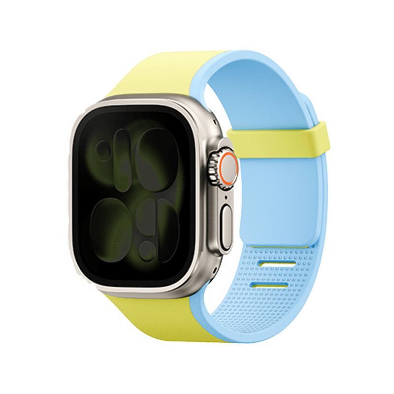 Uniq Revix IV Reversible Magnetic Strap For Apple Watch 49/46/45/44mm - Lime Spritz/Blue Surge