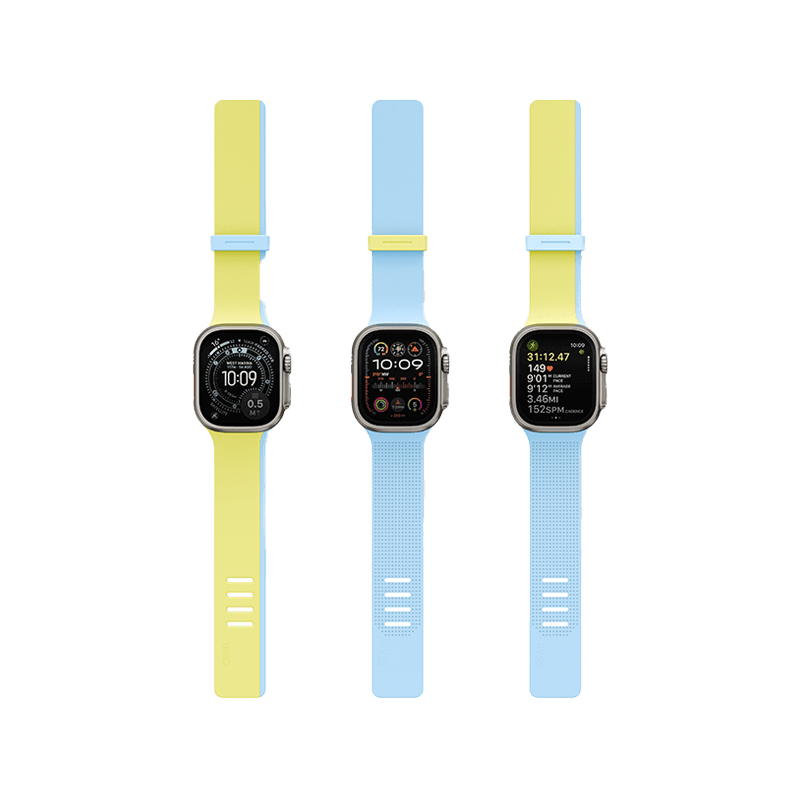 Uniq Revix IV Reversible Magnetic Strap For Apple Watch 49/46/45/44mm - Lime Spritz/Blue Surge