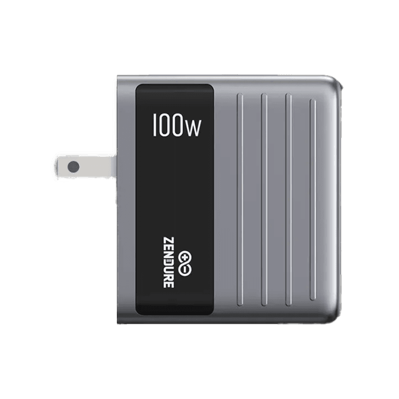 Zendure 3-Port USB-C and 1-Port USB-A 100W Wall Charger - Dark Grey