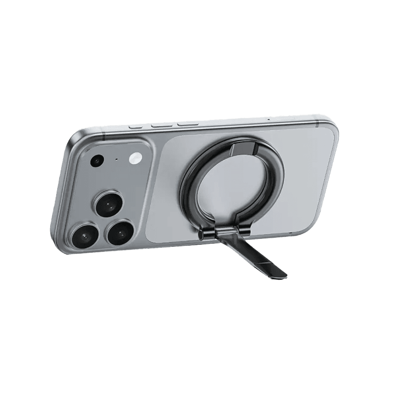 Porodo 2-in-1 MagSafe Suction Car Phone Holder with Detachable Ring - Black