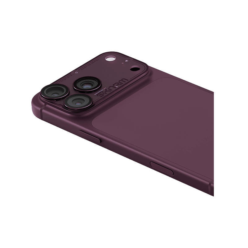 Skinarma Atlas Aluminium Camera Lens Protector for iPhone 18 Pro Max - Burgundy