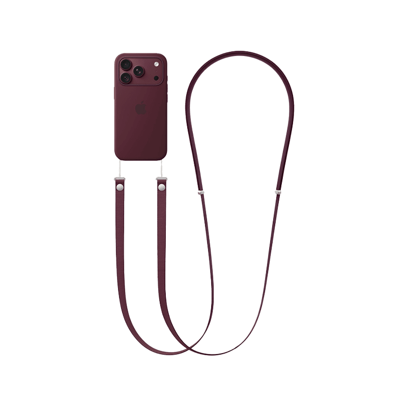 Apple Crossbody Strap - Burgundy
