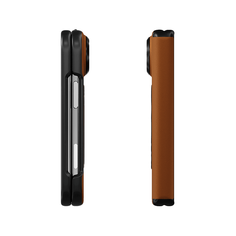 Uniq Hybrid Elix MagSafe Case With Movion 360 Rotating Kick Stand for iPhone Duo - Caramel