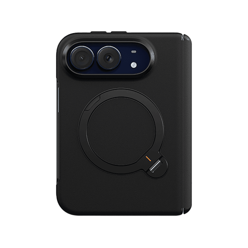 Uniq Hybrid Elix MagSafe Case With Movion 360 Rotating Kick Stand for iPhone Duo - Dallas Black