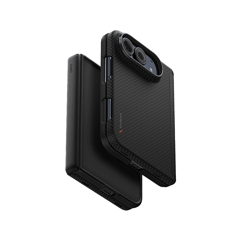 Uniq Hybrid Keva Edge MagSafe Case for iPhone Duo - Carbon Black
