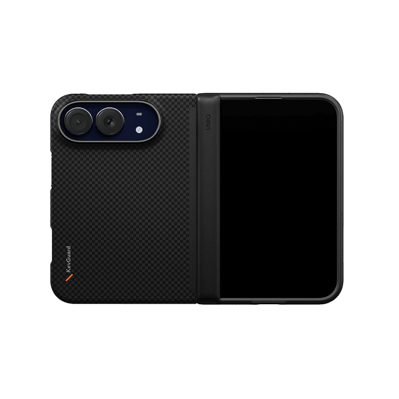 Uniq Hybrid Keva Edge MagSafe Case for iPhone Duo - Carbon Black