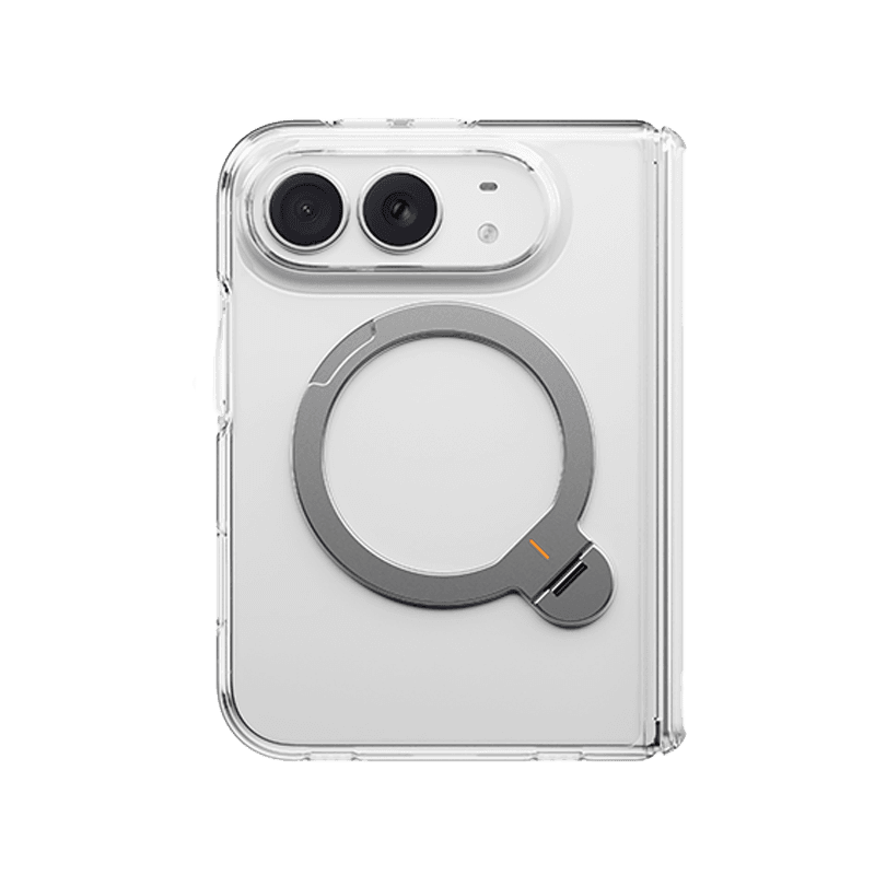 Uniq Hybrid Velix MagSafe Case With 360 Rotating Kick Stand for iPhone Duo - Lucent Clear