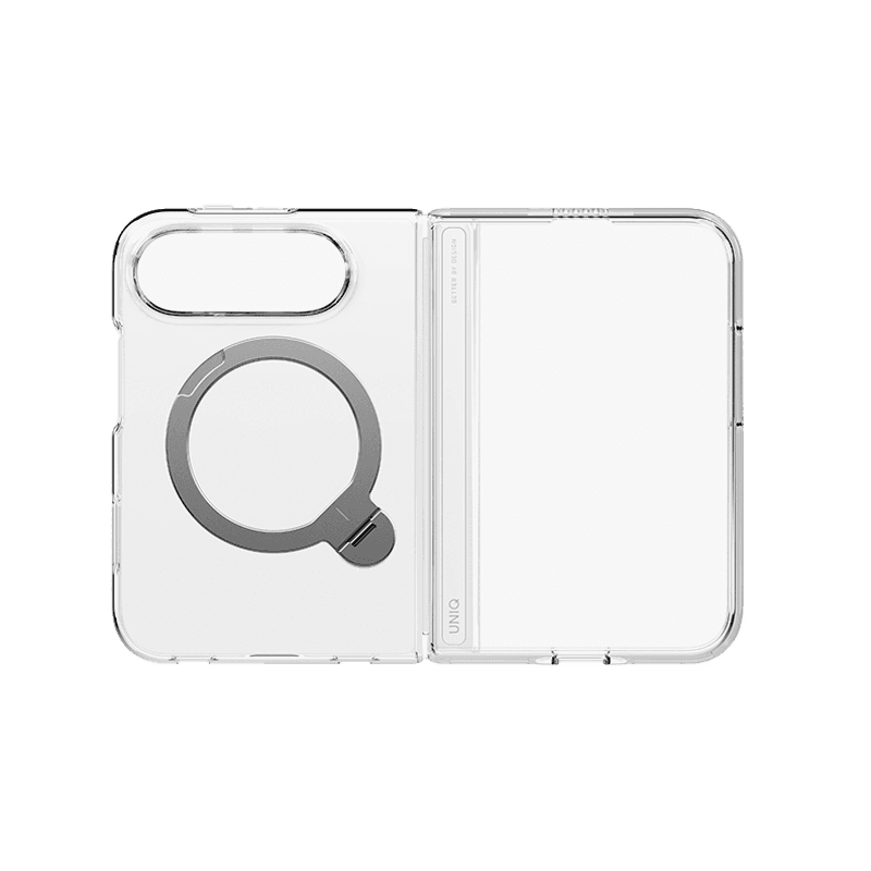 Uniq Hybrid Velix MagSafe Case With 360 Rotating Kick Stand for iPhone Duo - Lucent Clear