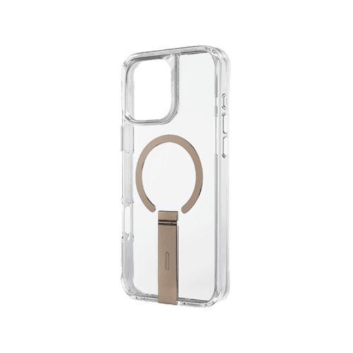 Uniq Hybrid Eleva Magsafe Case With Vertical Stand for iPhone 16 Pro - Taupe Gold