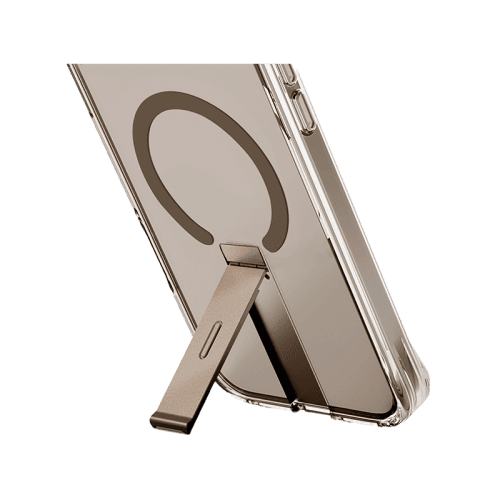 Uniq Hybrid Eleva Magsafe Case With Vertical Stand for iPhone 16 Pro - Taupe Gold