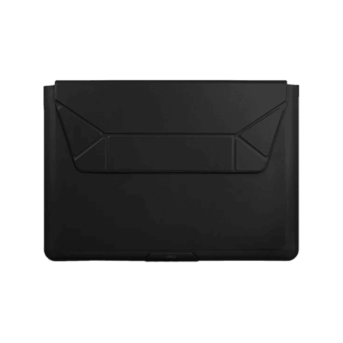 Uniq Oslo Laptop Sleeve With Foldable Stand (Up to 14") - Jet Black