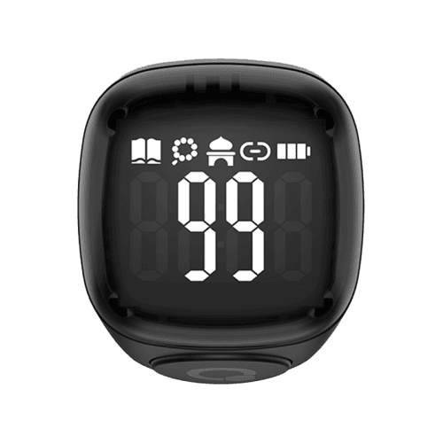 iQibla Zikr Noor Smart Bluetooth Ring 20mm - Black
