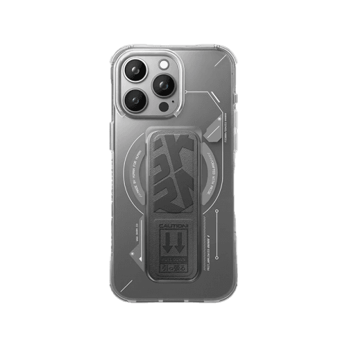 SkinArma Helio MagSafe Case With Grip Stand for iPhone 15 Pro Max - Grey