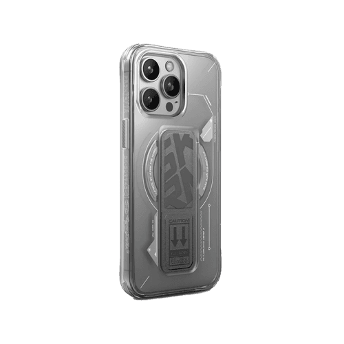 SkinArma Helio MagSafe Case With Grip Stand for iPhone 15 Pro Max - Grey