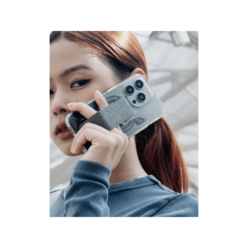 SkinArma Helio MagSafe Case With Grip Stand for iPhone 15 Pro Max - Grey