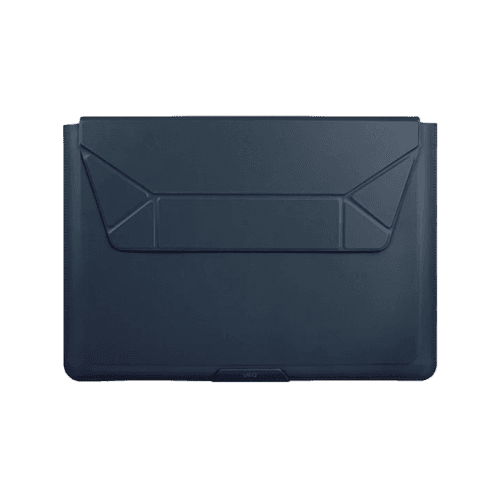 Uniq Oslo Laptop Sleeve With Foldable Stand (Up to 14") - Navy Blue