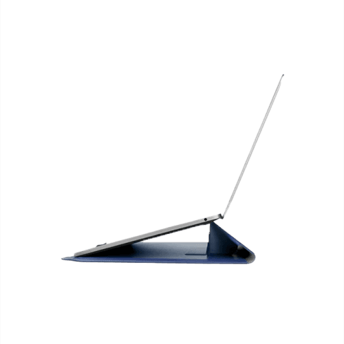 Uniq Oslo Laptop Sleeve With Foldable Stand (Up to 14") - Navy Blue