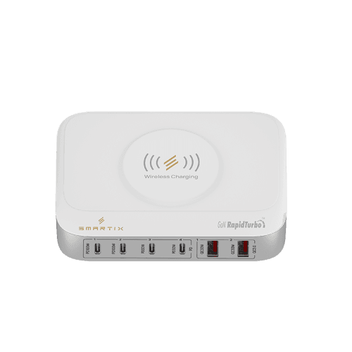 Smart Premium 4-Port USB-C PD and 2-Port USB-A Power Hub - White