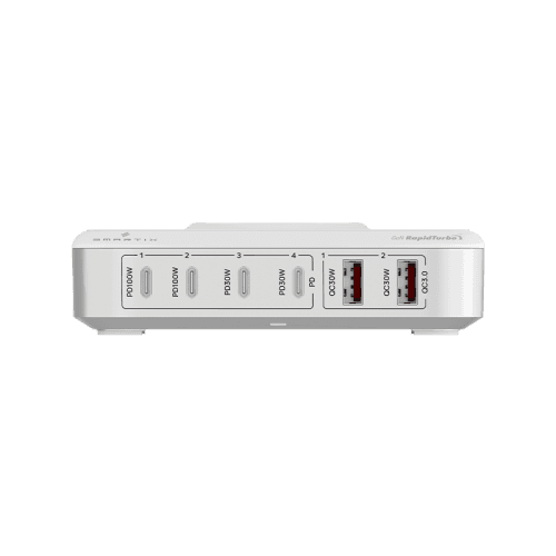 Smart Premium 4-Port USB-C PD and 2-Port USB-A Power Hub - White